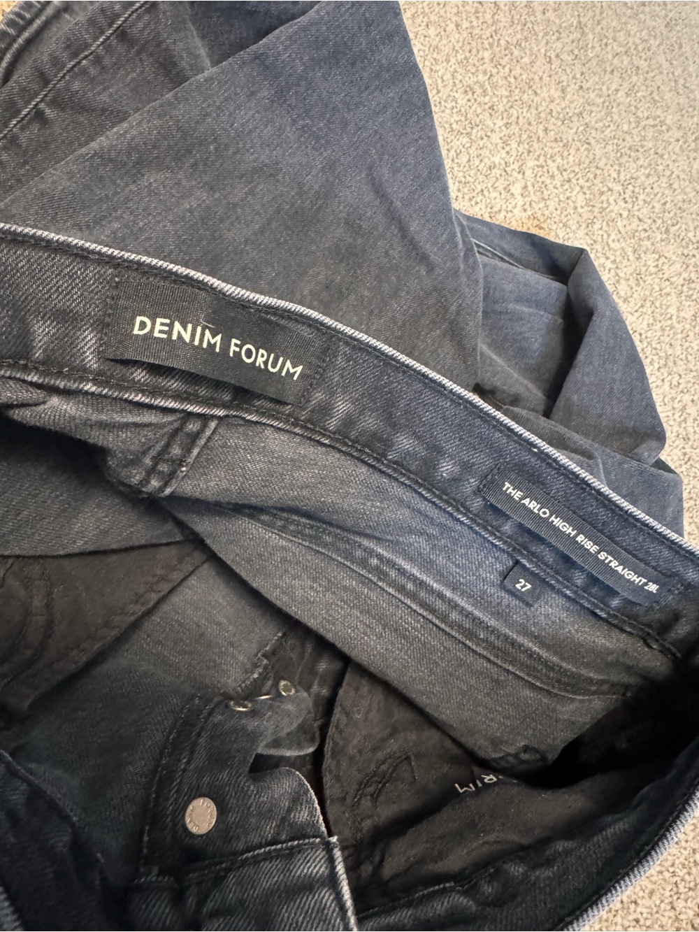 Denim Forum The Arlo Hi-Rise Straight Jean - Picture 7 of 7
